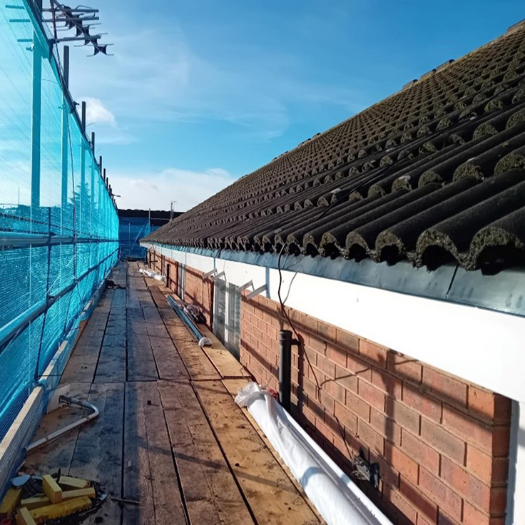 building with scaffolding